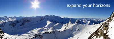 Expand your horizons. A mountain vista.